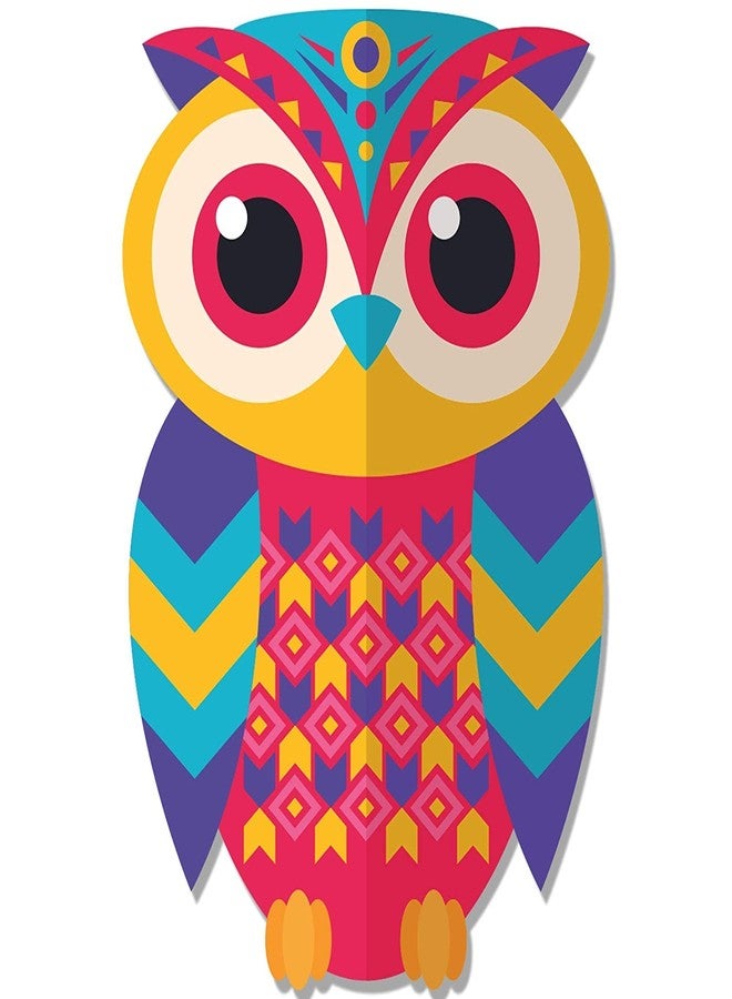 SKYWALK Colorful Owl Wooden Fridge Magnets for Gift and Home Decoration